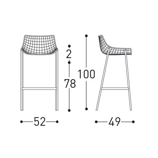Varaschin Summer Set Barstuhl • H 87 / 100 cm • inkl. Sitzkissen