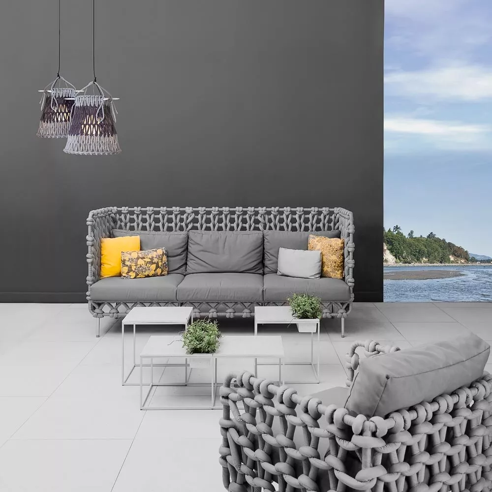 Kenneth Cobonpue Loungesofa Cabaret mit hoher Rückenlehne