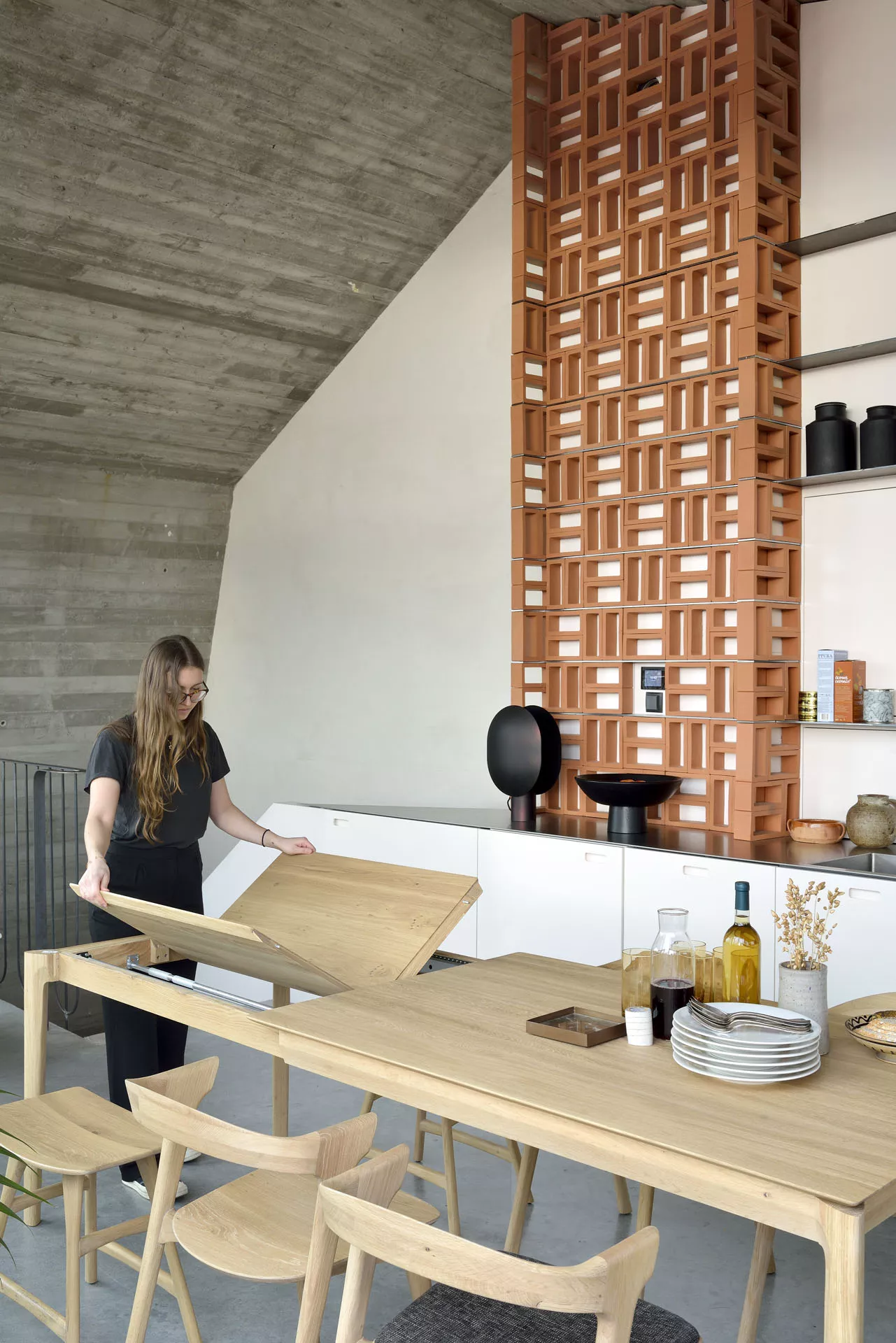 Ethnicraft - BOK Ausziehbarer Esstisch | Eiche - verschiedene Größen