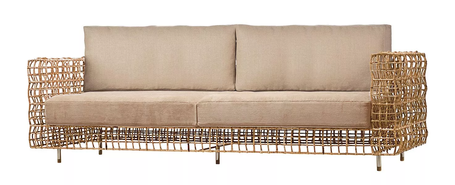 Kenneth Cobonpue Loungesofa Yin & Yang XL 249 × 91 cm (brown/natural)