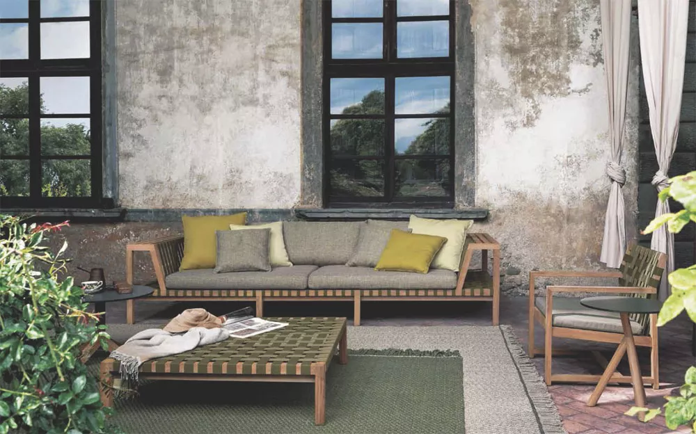 Roda Network Loungesofa 130 aus Teakholz