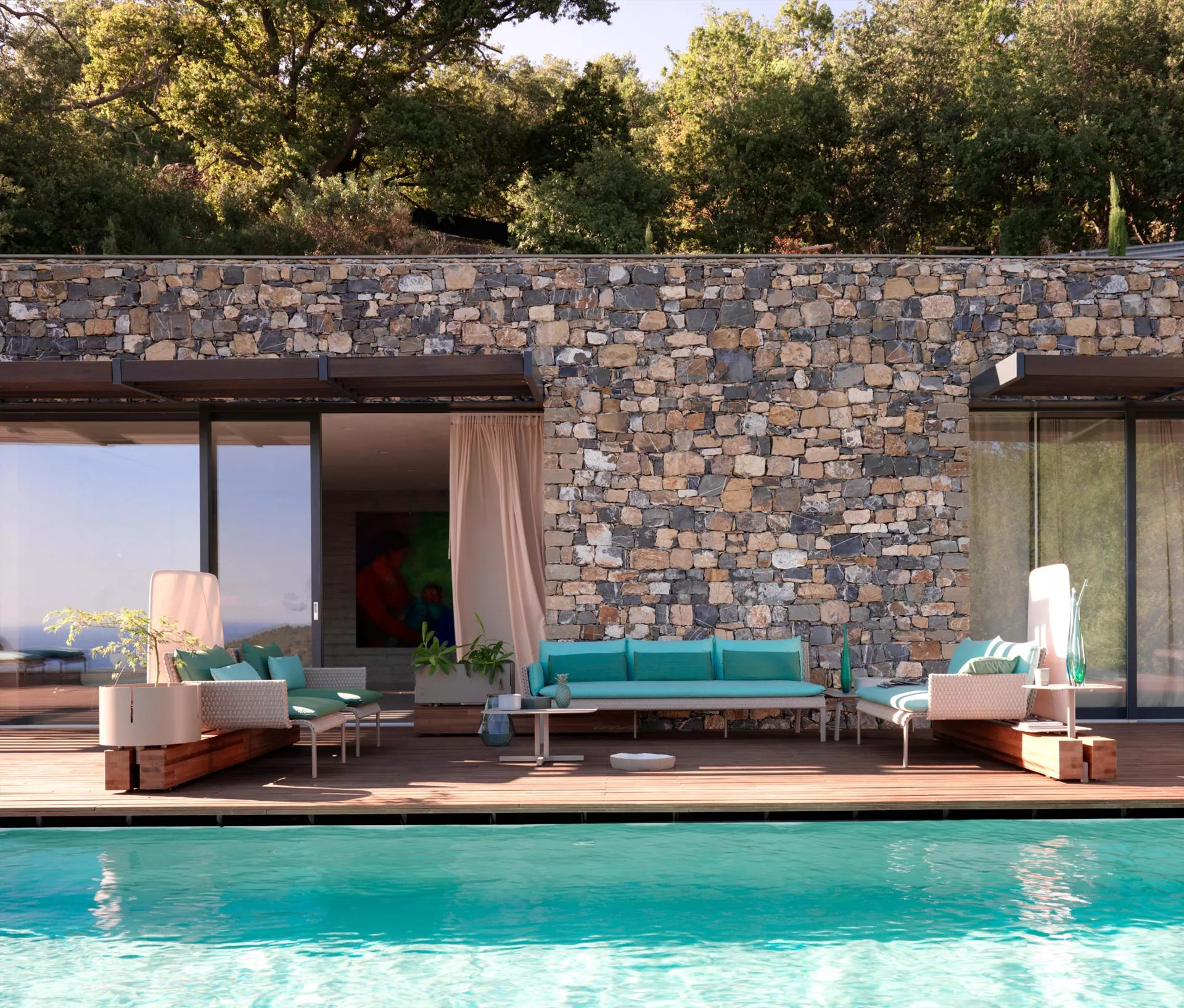 Roberti Key West Loungetisch / Clubtisch 74 × 72 cm 