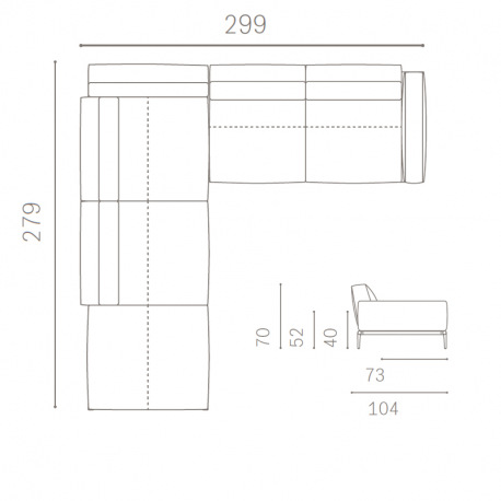 Die Let it Be Kollektion verkörpert ein modulares Einrichtungssystem das grenzenlose Konfigurationsmöglichkeiten bietet Die Möglichkeit Staufächer und Behälter an Anbausofas anzubringen erhöht die Funktionalität während die Struktur und die weichen Daunen