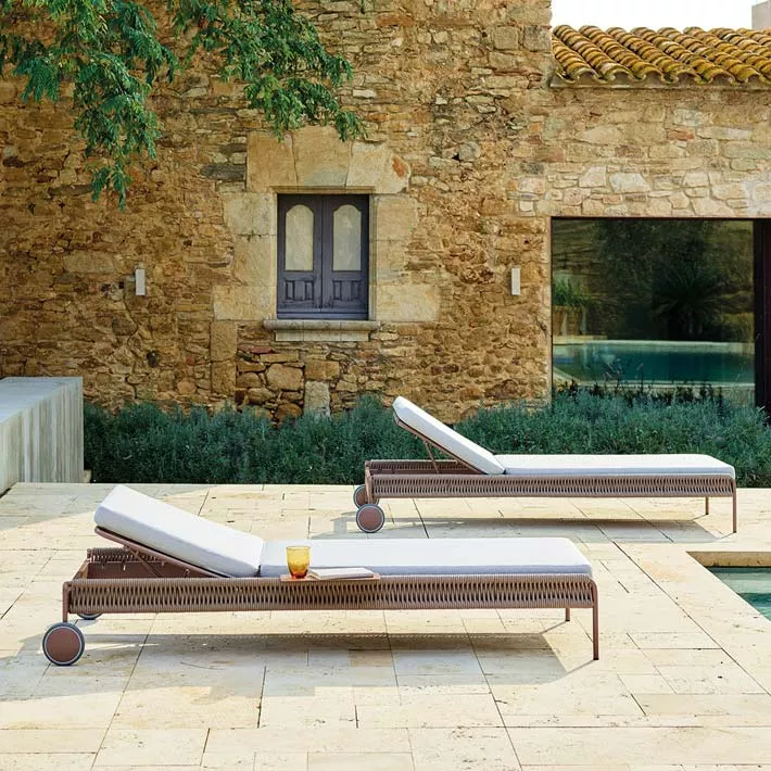 Point Weave Sonnenliege • Gartenliege 78 cm