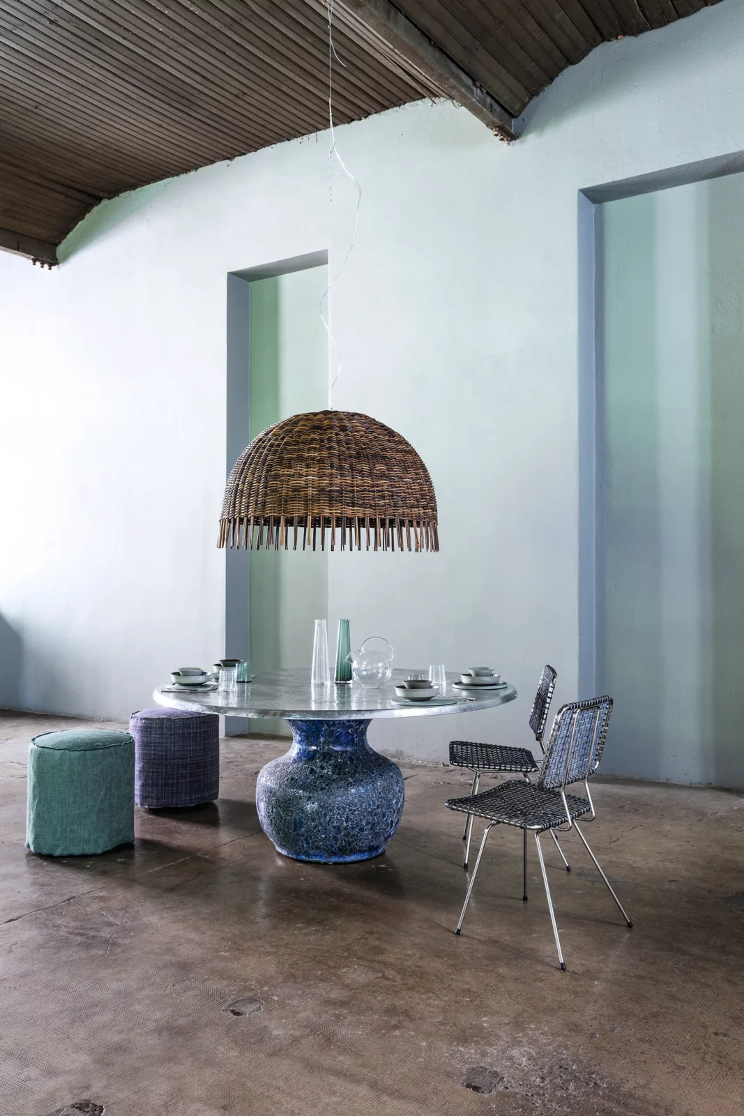 Gervasoni Brick Polster Hocker | Ø45 x 50cm 