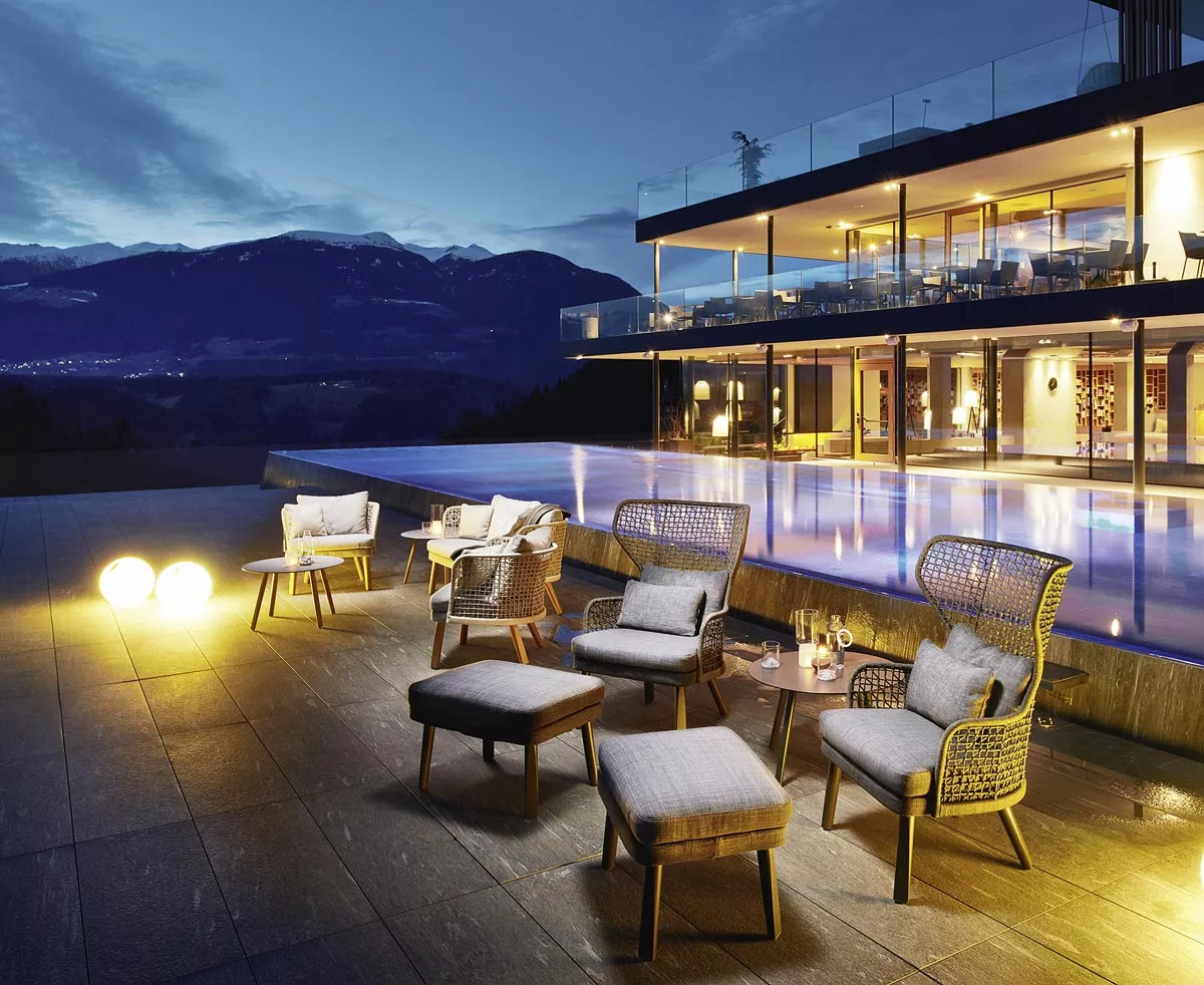 Varaschin Emma Loungesessel 83 cm • Sunbrella / Irokobeine 