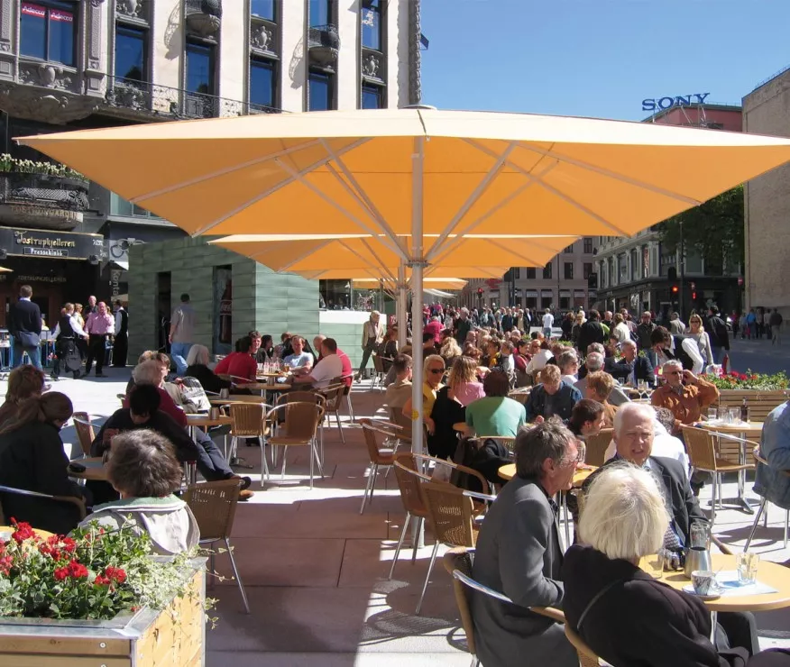 May Sonnenschirm Schattello | rund | 8-Teiler | ohne Volant | versch. Größen