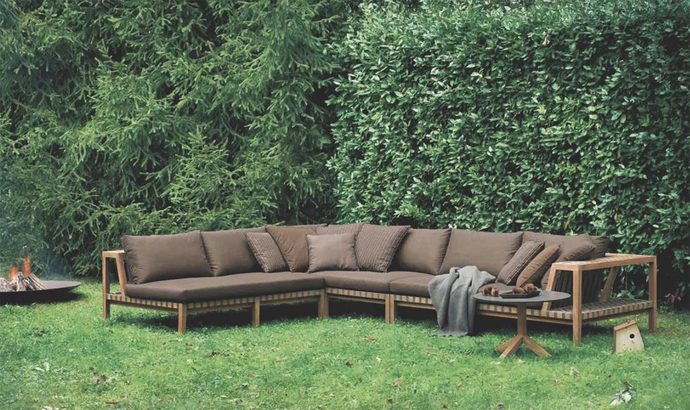 Roda Network Loungesofa 130 aus Teakholz