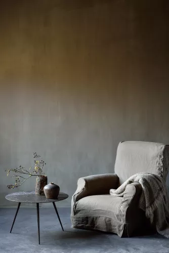 Ethnicraft - LUNA Couchtisch | Minerals Lava - Whiskey - 80 × 80 × 35 cm