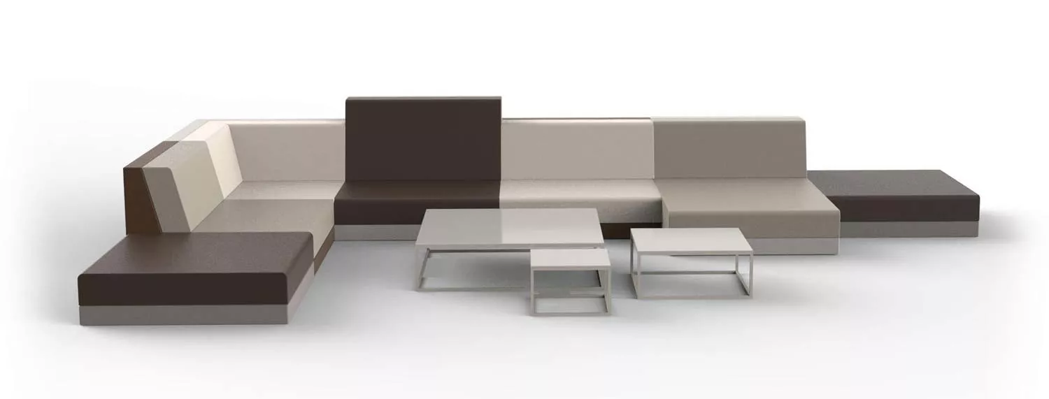 Vondom Pixel Loungesofa Endmodul links | Loungemodul 101 cm