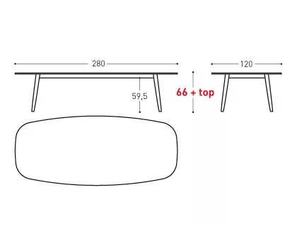 Varaschin Ellisse Gartentisch mit Aluminiumgestell 280 cm • konfigurierbar