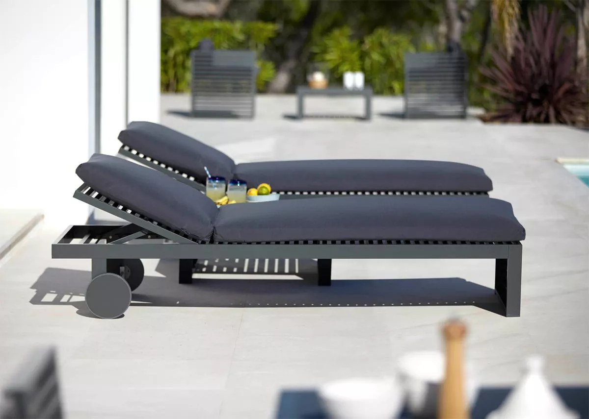 GANDIA BLASCO DNA Sonnenliege • Gartenliege 198 × 140 cm