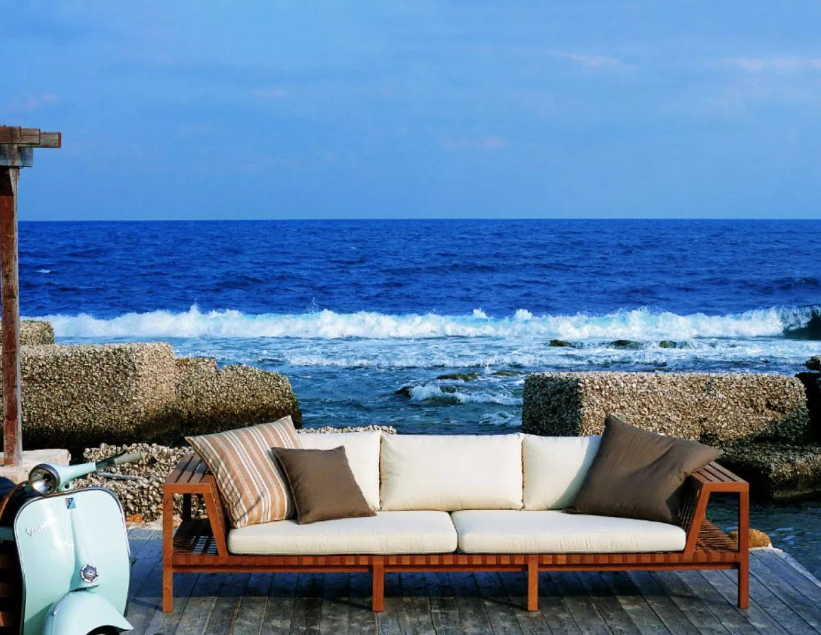 Roda Network Loungesofa 130 aus Teakholz