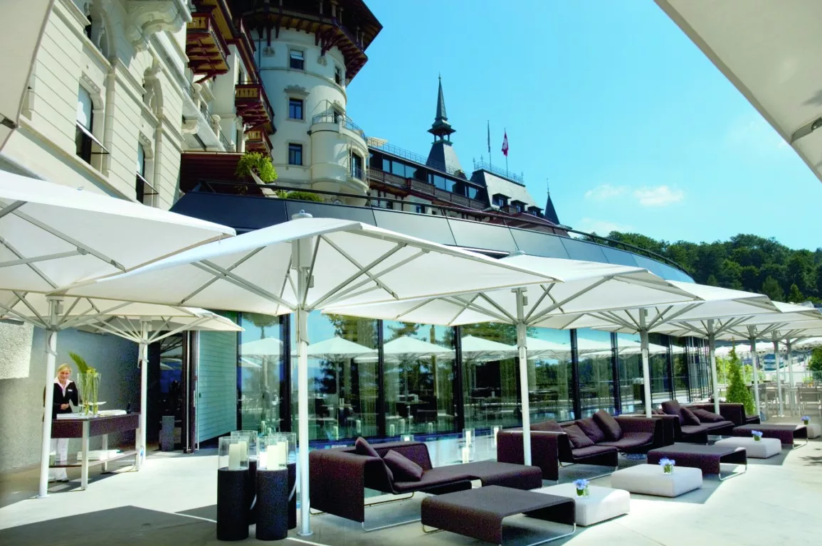 Glatz Gastronomie Sonnenschirm Castello Pro rechteckig 450 x 350 cm