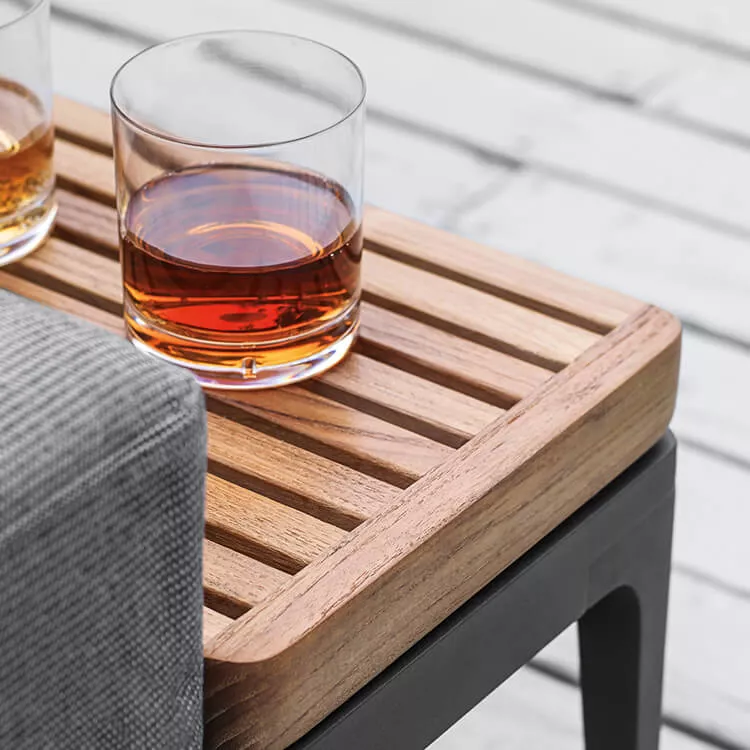 Gloster Grid Endmodul mit Keramik Ablage | L+R