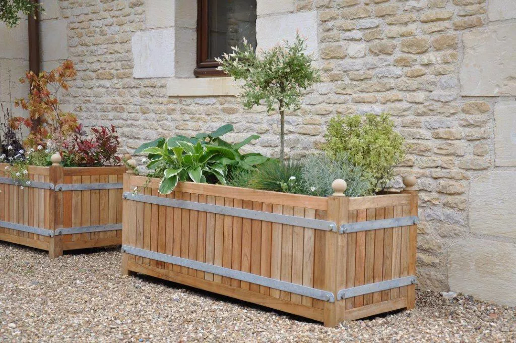 Orangerie Pflanzkübel Teakholz massiv (verschiedene Größen)