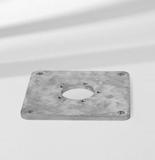 Glatz Montageplatte M4, 30 x 30 x 1,5 cm, Stahl verzinkt