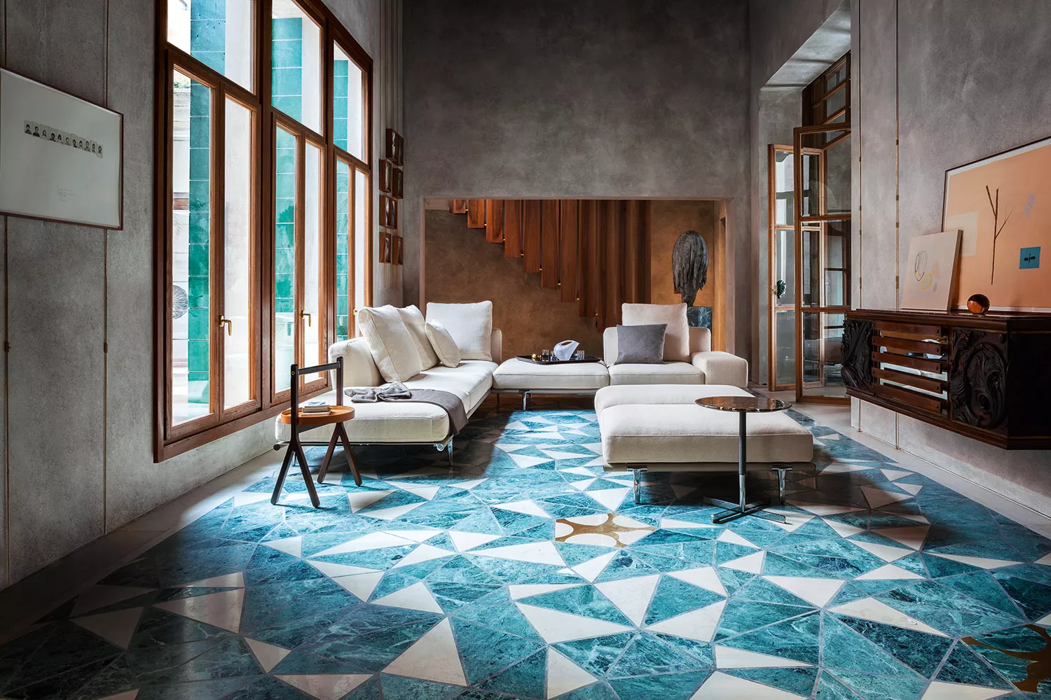 Poltrona Frau LET IT BE Sofa aus 2-Sitzer-Abschlusselement und Chaiselongue