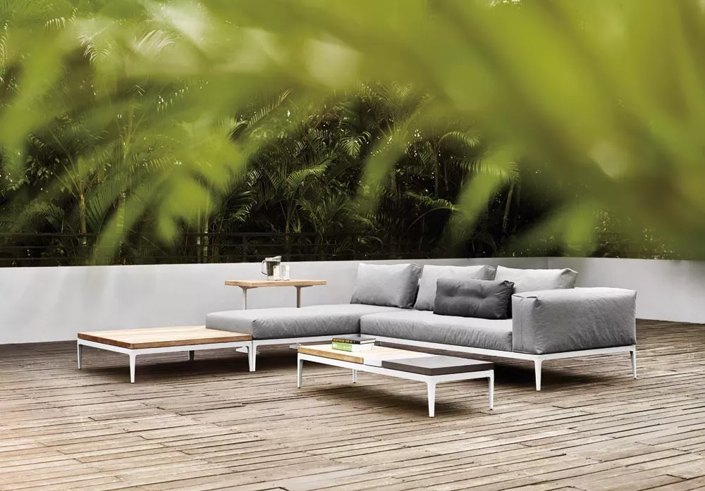 Gloster Grid Endmodul mit Keramik Ablage | L+R