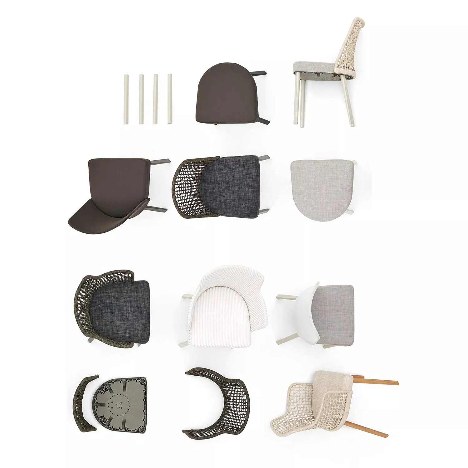 Varaschin Emma Gartenstuhl 48 cm • mit Aluminiumbeinen 