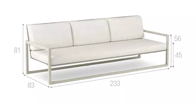 Royal Botania Ninix 3-er Loungesofa 233 cm 