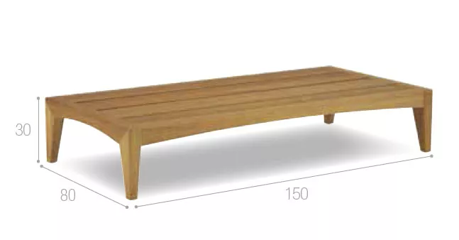 Royal Botania Zenhit Loungetisch 150 x 80 cm