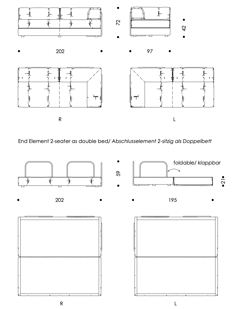 Wittmann ATRIUM • Abschlusselement 202 cm