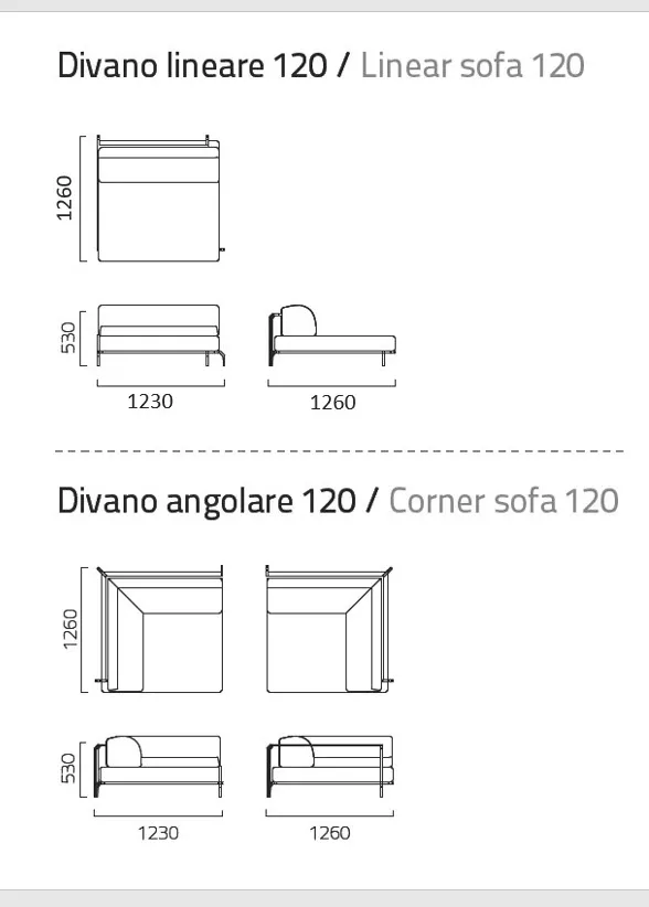 Coro Sabal Loungesofa Modul 119 cm  