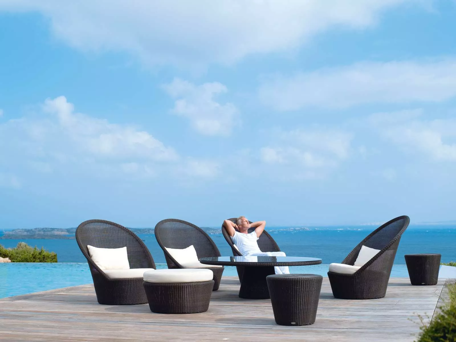 Cane-line Kingston Loungesessel Hochlehner 92 cm