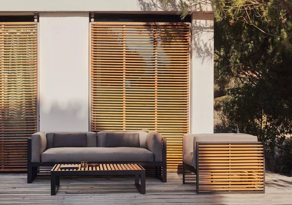 GANDIA BLASCO DNA Teakholz Gartenbank • 161 × 40 cm