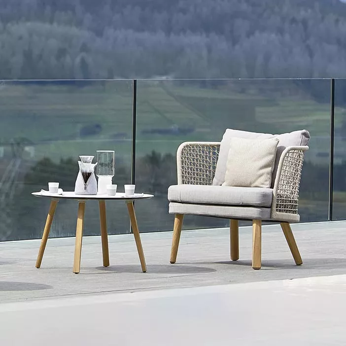 Varaschin Emma Loungesessel 79 cm • Sunbrella / Irokobeine 