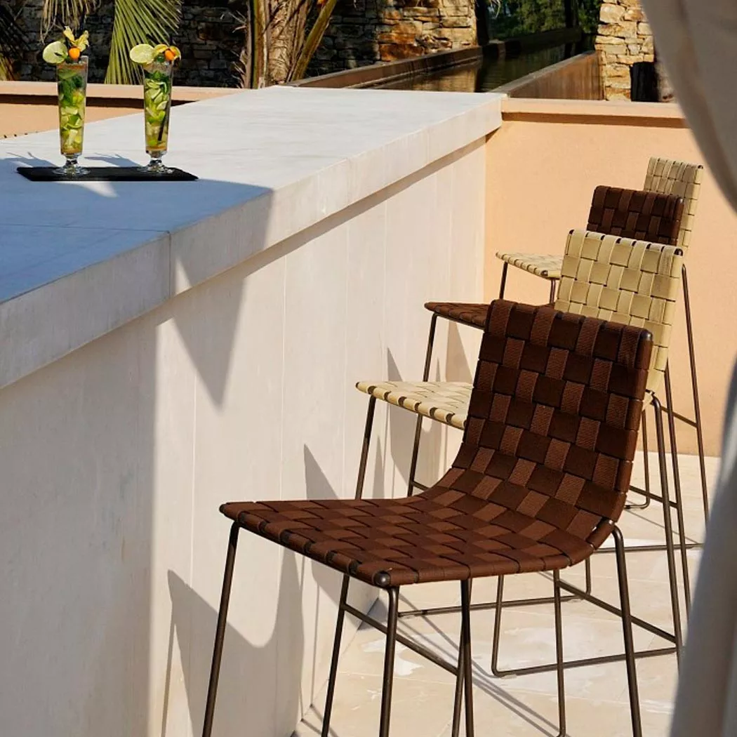 Andreu World Trenza Barstuhl • Barhocker mit Kufengestell