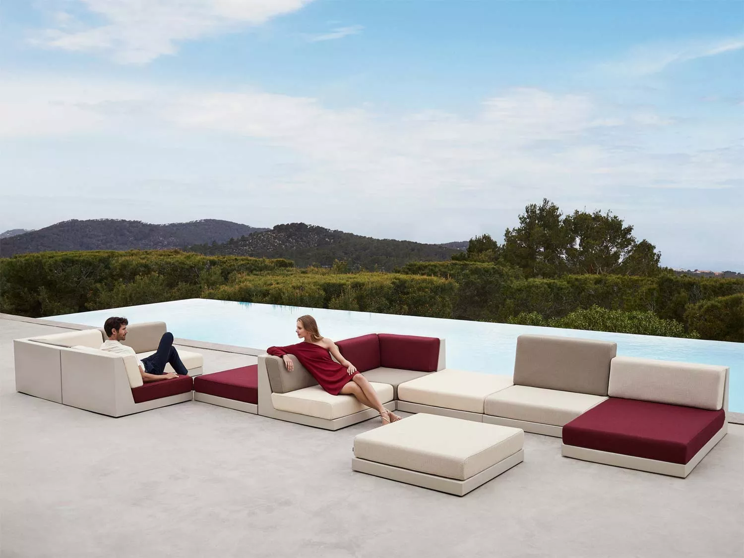 Vondom Pixel Loungesofa Endmodul links | Loungemodul 101 cm
