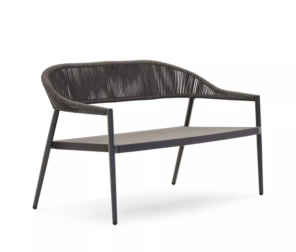 Varaschin Clever Loungesofa mit Geflecht Rückenlehne • Gartensofa 142 cm 