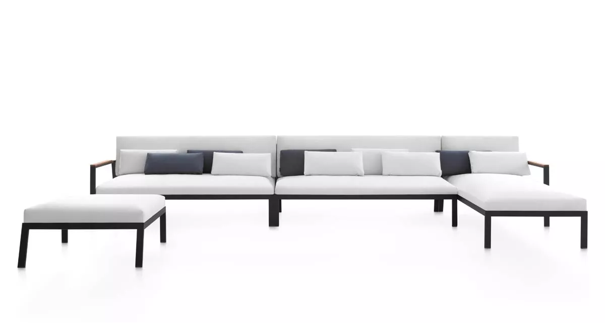 GANDIA BLASCO Timeless Fußhocker • Gartenhocker 75 × 58 cm