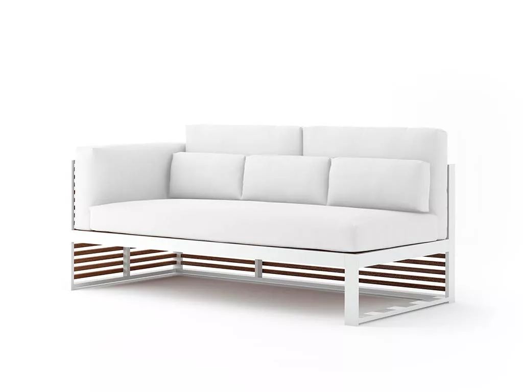 GANDIA BLASCO DNA Teakholz Loungesofa 1 Modul links 180 × 88 cm