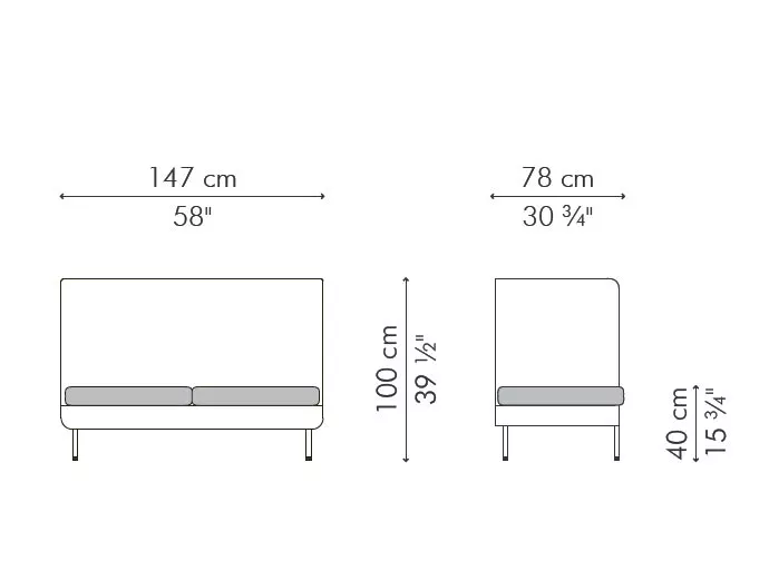 Kenneth Cobonpue Loungesofa Cabaret mit hoher Rückenlehne