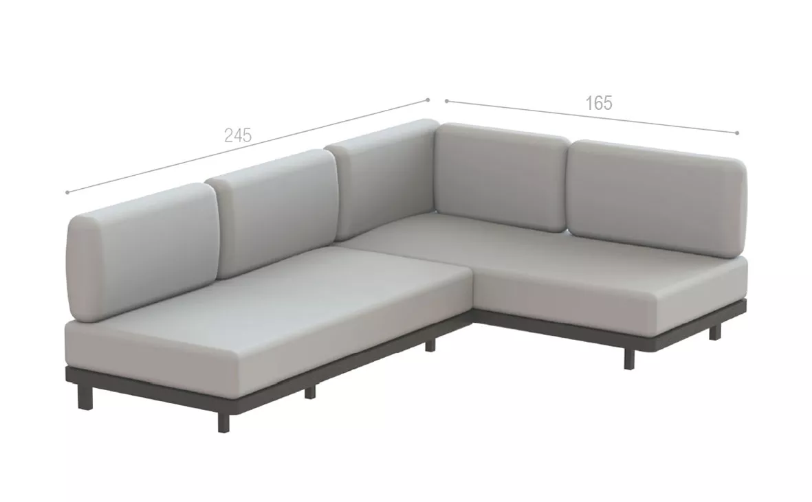 Royal Botania Red Label • Alura Lounge Ecksofa 01 • 245 cm rechts/links