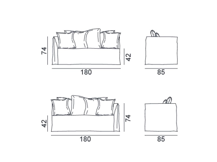 Gervasoni Ghost Sofa 31 L-R | 180 x 85 x 74 cm | FOUR SEASONS AKTION