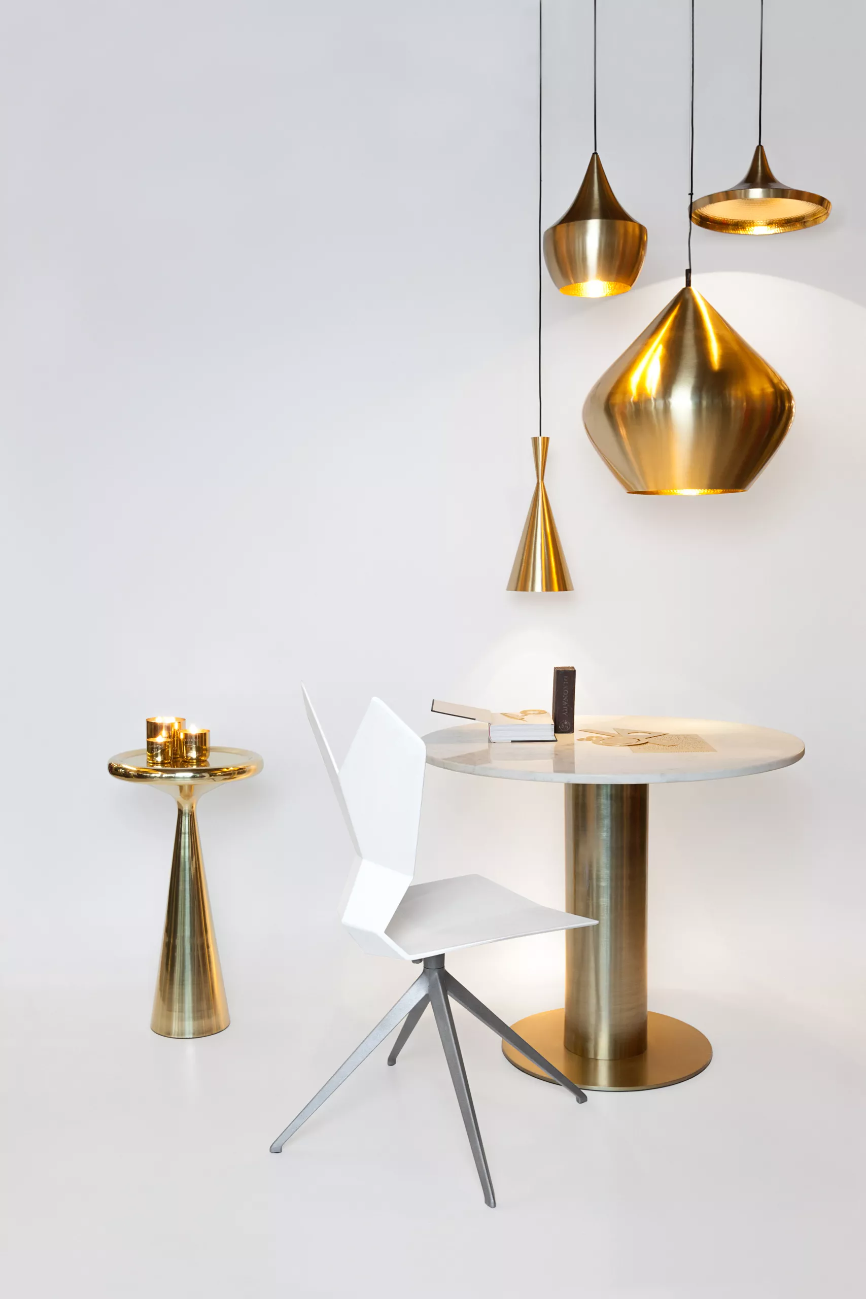 Tom Dixon Beat Wide Pendant Brass • Quick Ship