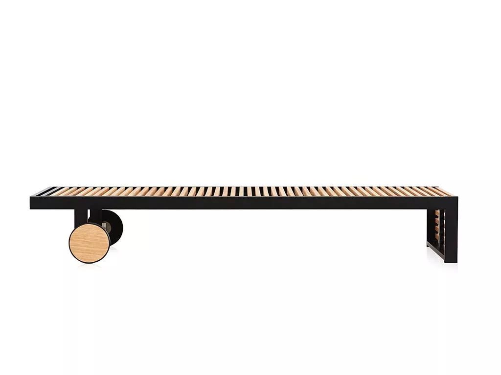 GANDIA BLASCO DNA Teakholz Sonnenliege rollbar • Gartenliege 70 × 198 cm