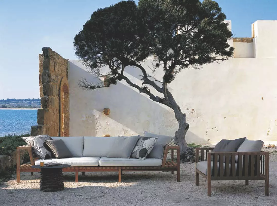 Roda Network Loungesofa 130 aus Teakholz