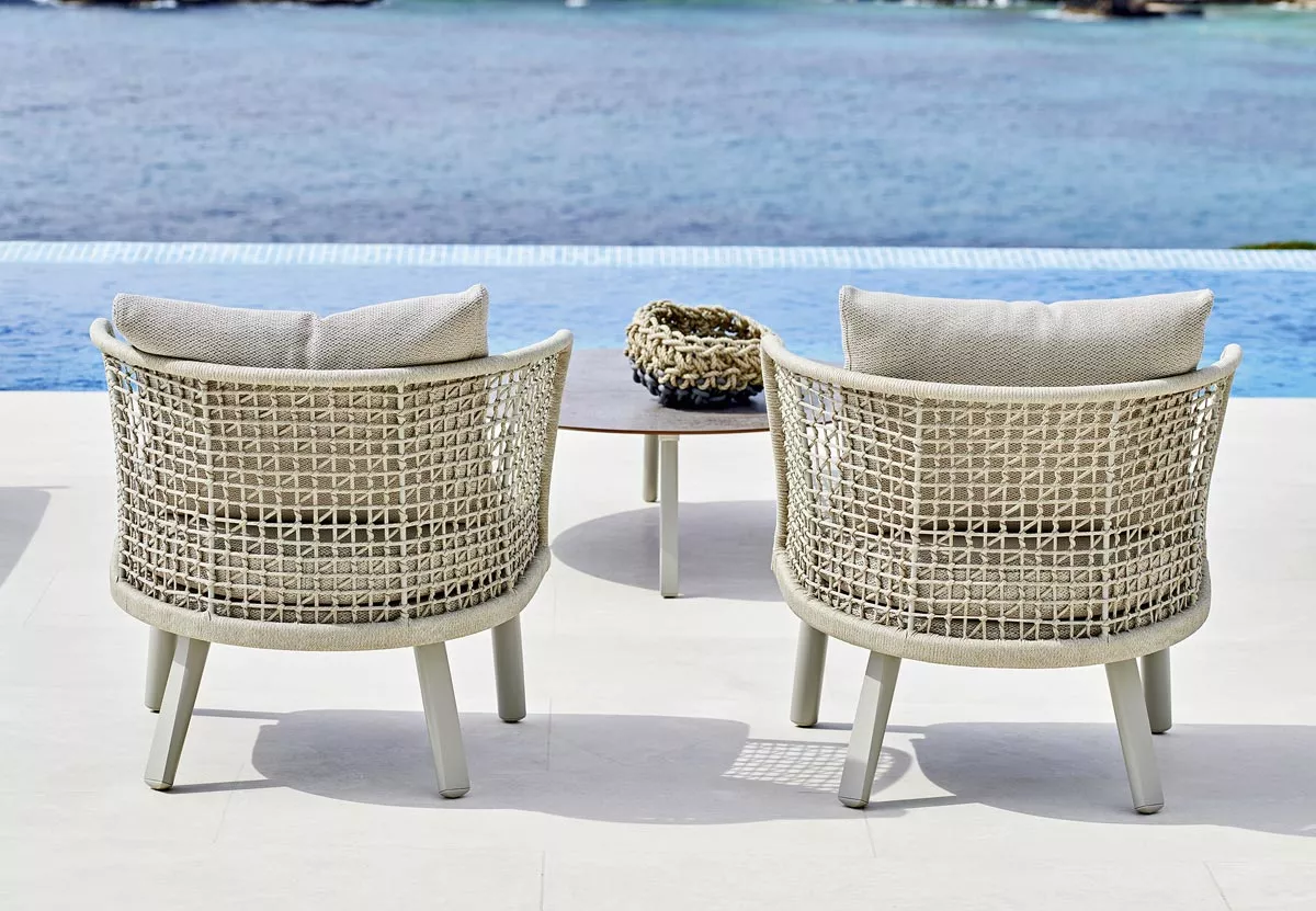 Varaschin Emma Loungesessel 79 cm • Sunbrella / Irokobeine 