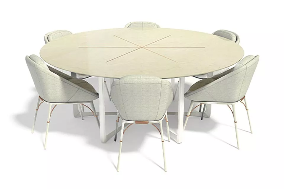 MYFACE Nero Gartentisch | Outdoor Esstisch Ø 175 cm