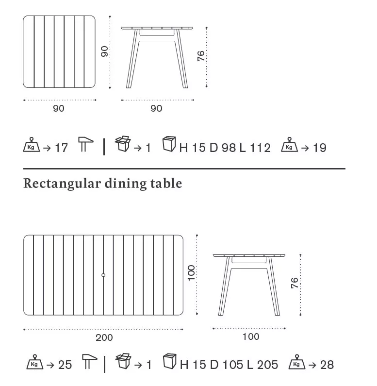 Ethimo Knit Esstisch | 90 x 90 cm