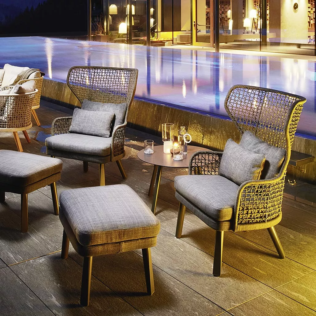 Varaschin Emma Beistelltisch Ø 50 cm • Aluminiumbeine • HPL bzw. Keramikplatte