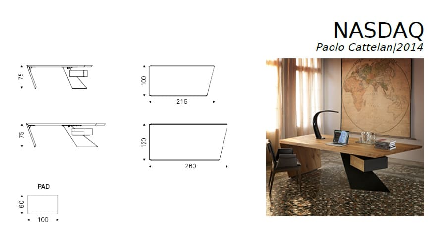 Cattelan_Italia_Nasdaq_Technische_Zeichnung