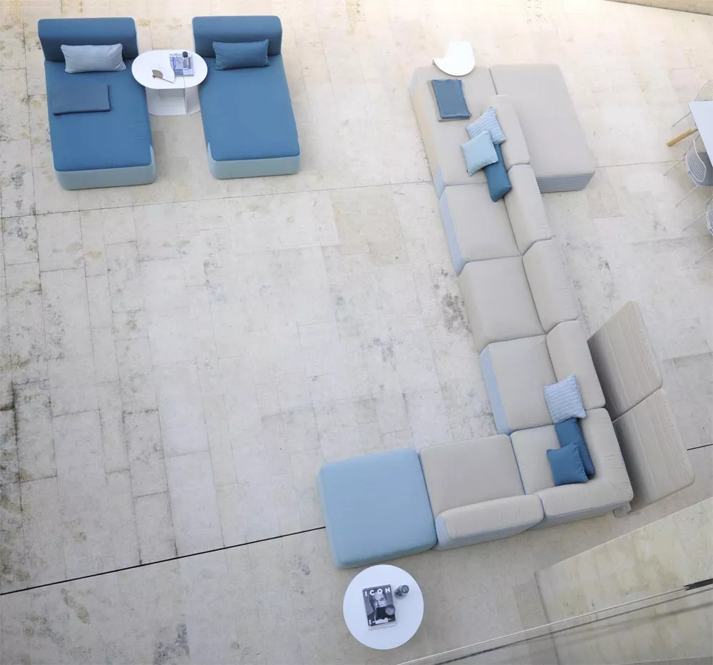 Varaschin Belt Loungesessel (Loungesofa Mittelmodul ZWEIFARBIG) 90 cm  