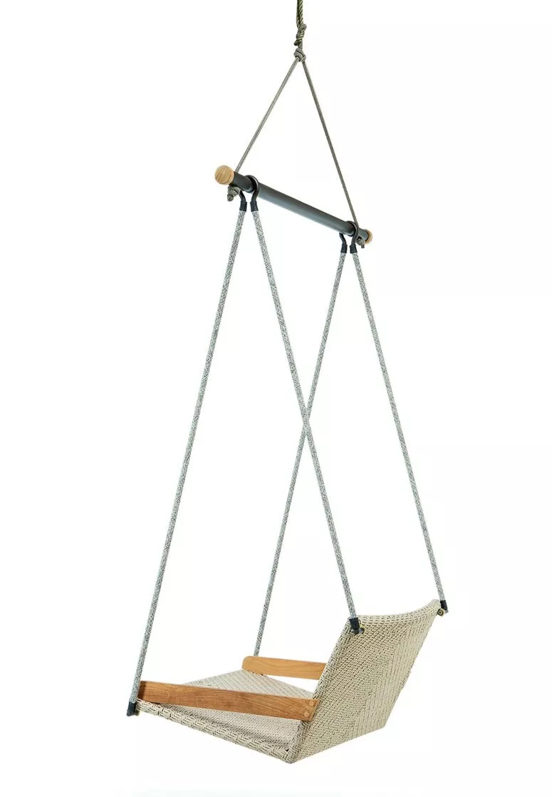 Ethimo Allaperto Veranda Hängesessel • Teakholz / Rattangeflecht