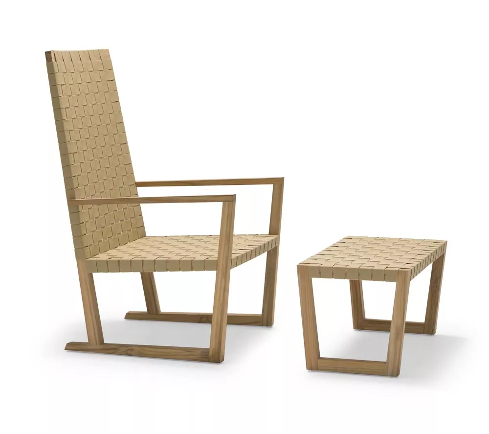 Andreu World Serena Teak Loungesessel • Gartensessel mit hoher Rückenlehne